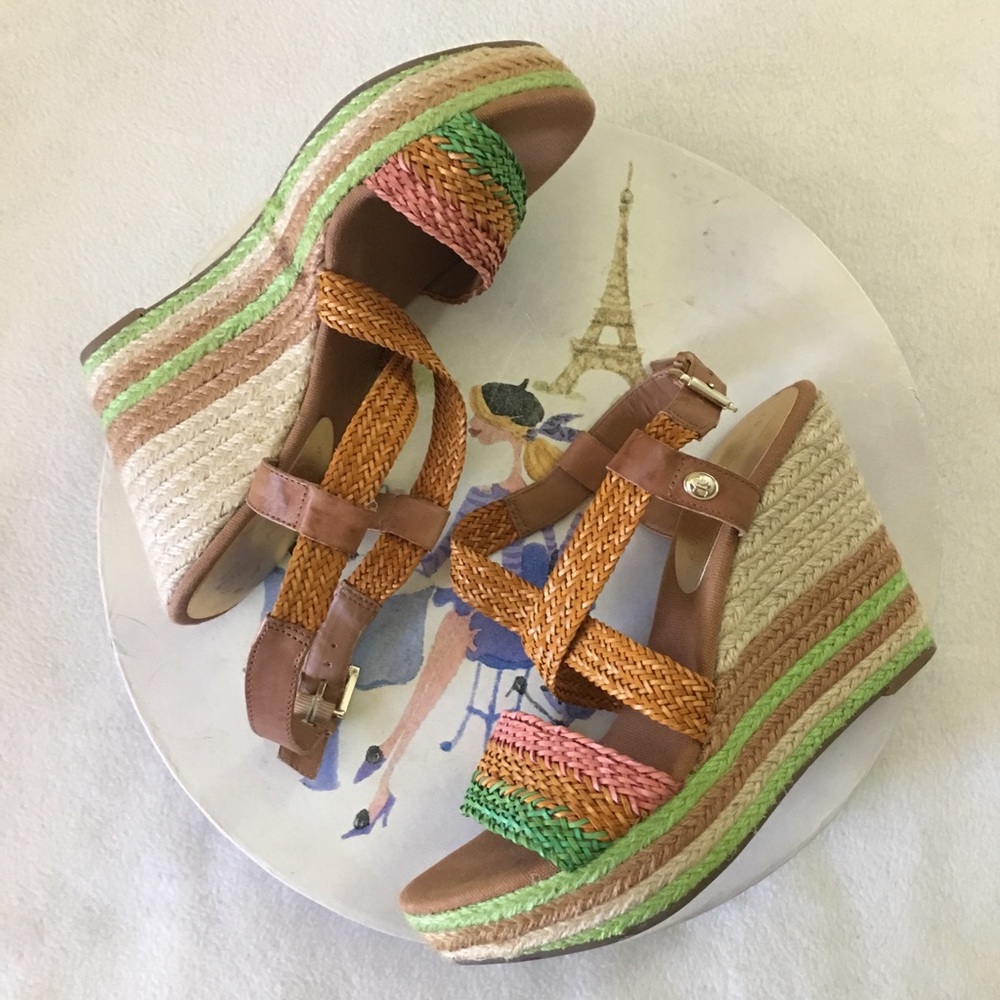 Ivanka Trump wedged sandals size 10M